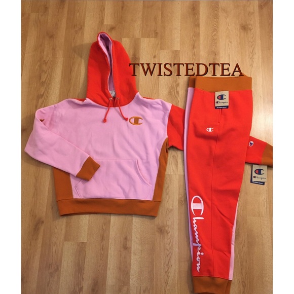 New Reverse weave hoodie sweatshirt color block L - Picture 4 of 12